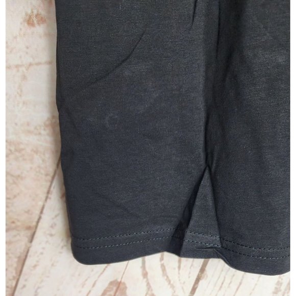 Vassari Los Angeles Men's Med Black V-Neck Designer Shirt Rare Blue Faux Leather - Picture 4 of 15